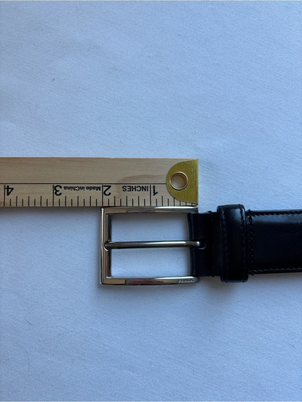 Classic Black Leather Men's Belt with Silver Buckle